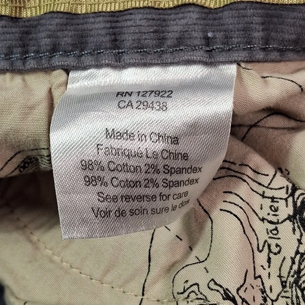 Mountain Khakis Canyon Cord Pants Classic Fit Gray Corduroy 33x34 5-Pocket